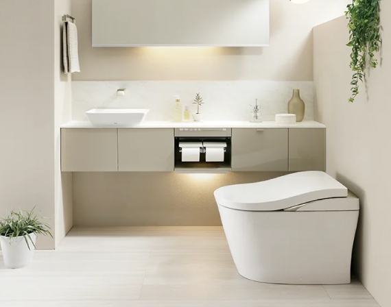 収納が少なくて物が置けないトイレも…