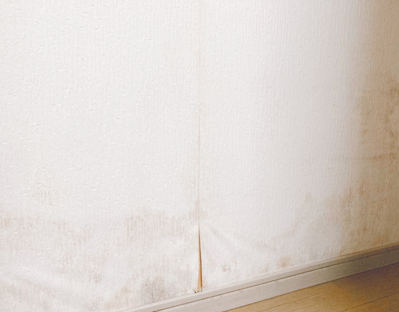 汚れやシミが目立つ壁紙も…