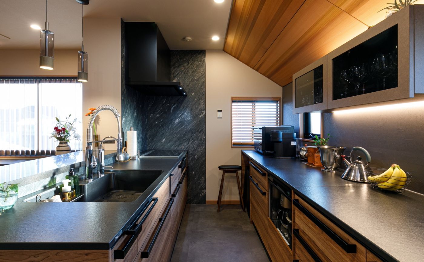 天板人造大理石キッチン