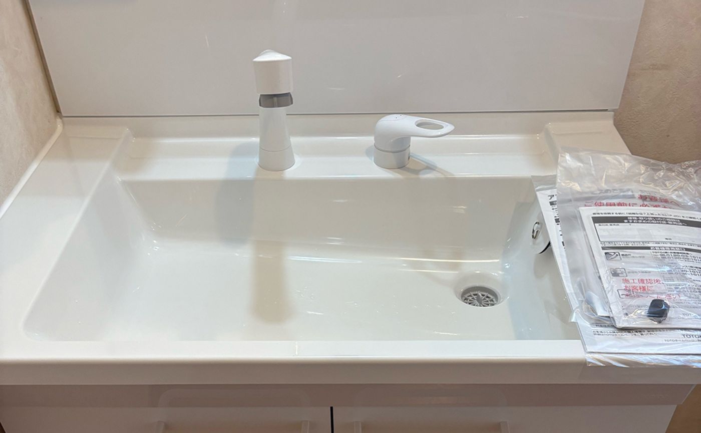 深型ボウルを採用した洗面台